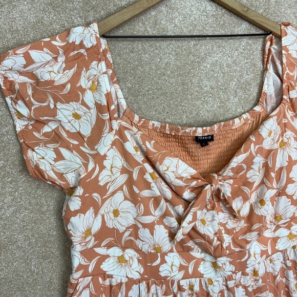 TORRID Maxi Dress Size 4X Floral Long Summer‎ Vacation Beachy - Picture 2 of 7